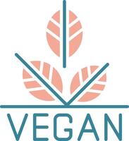 vegane Glyphe zweifarbiges Symbol vektor