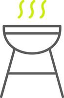 Grilllinie zweifarbiges Symbol vektor