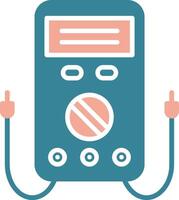 Multimeter-Glyphe zweifarbiges Symbol vektor