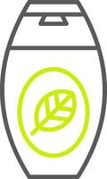 Shampoo-Linie zweifarbiges Symbol vektor