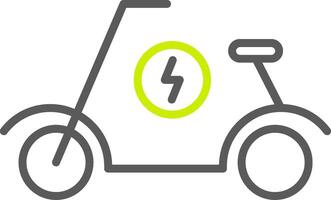 Scooter-Linie zweifarbiges Symbol vektor