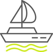 Bootslinie zweifarbiges Symbol vektor