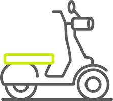 Scooter-Linie zweifarbiges Symbol vektor