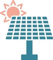 Solarenergie-Glyphe zweifarbiges Symbol vektor