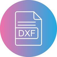 dxf fil formatera linje lutning cirkel ikon vektor