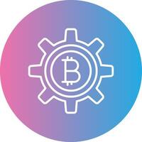 Bitcoin Verwaltung Linie Gradient Kreis Symbol vektor