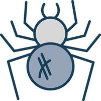 Spinne Linie gefüllt grau Symbol vektor