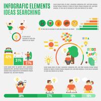 Ideen Infographik Set vektor