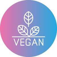 vegan Linie Gradient Kreis Symbol vektor