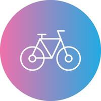 Fahrrad Linie Gradient Kreis Symbol vektor