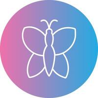 Schmetterling Linie Gradient Kreis Symbol vektor