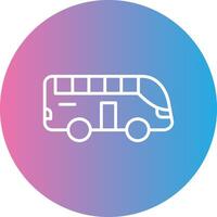 Tour Bus Linie Gradient Kreis Symbol vektor
