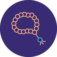 tasbih Linie zwei Farbe Kreis Symbol vektor