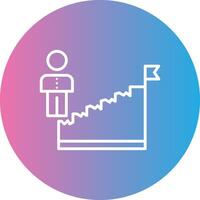 Werdegang Leiterlinie Gradient Kreis Symbol vektor