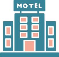 Motel-Glyphe zweifarbiges Symbol vektor
