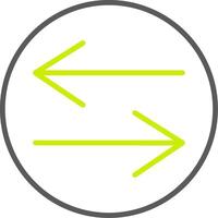 Swap-Linie zweifarbiges Symbol vektor