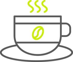 Kaffeetasse Linie zweifarbiges Symbol vektor