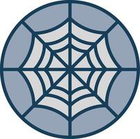 Spinne Netz Linie gefüllt grau Symbol vektor