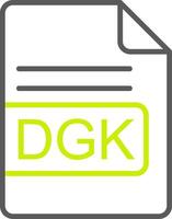 dgk Datei Format Linie zwei Farbe Symbol vektor