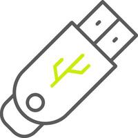 Pendrive-Linie zweifarbiges Symbol vektor