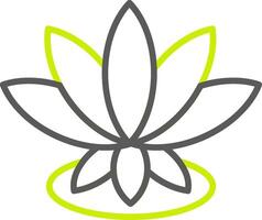 Lotus-Linie zweifarbiges Symbol vektor