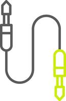 Hilfs- Kabel Linie zwei Farbe Symbol vektor