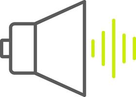 Audio- Linie zwei Farbe Symbol vektor
