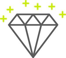 Diamantlinie zweifarbiges Symbol vektor