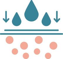 fuktighetskräm glyf två Färg ikon vektor