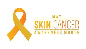 Haut Krebs Verhütung und Bewusstsein Monat beobachtete jeder Jahr im dürfen. Vorlage zum Hintergrund, Banner, Karte, Poster mit Text Inschrift. vektor