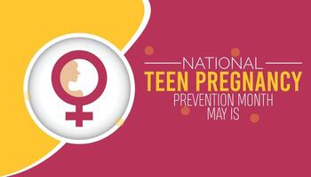 National Teen Schwangerschaft Verhütung Monat beobachtete jeder Jahr im dürfen. Vorlage zum Hintergrund, Banner, Karte, Poster mit Text Inschrift. vektor
