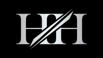 hh Brief Logo Design Vorlage Elemente. hh Brief Logo Design. vektor