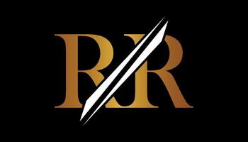 rr Brief Logo Design Vorlage Elemente. rr Brief Logo Design. vektor
