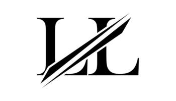 ll Brief Logo Design Vorlage Elemente. ll Brief Logo Design. vektor