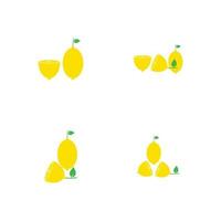 färska citronfrukter, samling av vektorillustrationer vektor