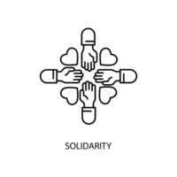 Solidarität Konzept Linie Symbol. einfach Element Illustration. Solidarität Konzept Gliederung Symbol Design. vektor