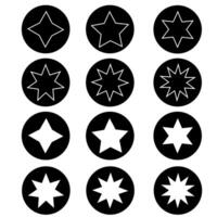 stjärna ikon uppsättning. fem stjärna illustration tecken samling. betyg symbol. vektor