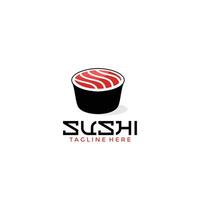 Sushi Logo Design Vorlage 3 vektor