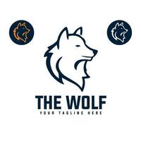 Wolf-Logo-Design-Icon-Vorlage vektor