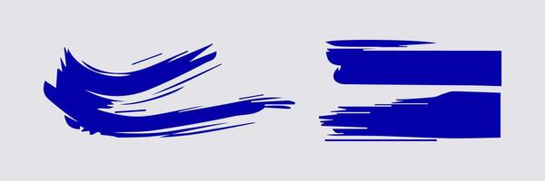 blå måla borsta stroke, bläck stänka ner och konstnärlig design element. smutsig vattenfärg textur, låda, ram, grunge bakgrund, stänk eller kreativ form för social media. abstrakt teckning. vektor