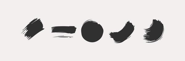 svart runda måla borsta stroke, bläck stänka ner och konstnärlig design element. smutsig vattenfärg textur, låda, ram, grunge bakgrund, stänk eller kreativ form för social media. abstrakt teckning. vektor
