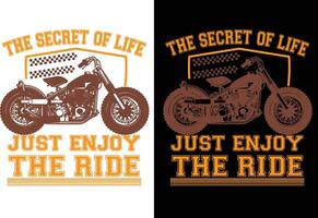 motorcykel t-shirt design vektor