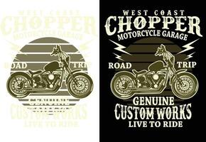 motorcykel t-shirt design vektor