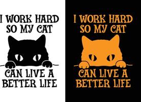 Katzen-T-Shirt-Design vektor