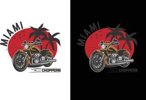 Motorrad-T-Shirt-Design vektor