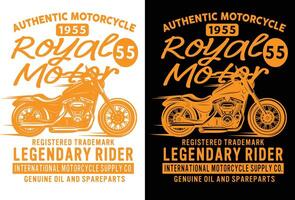 Motorrad-T-Shirt-Design vektor