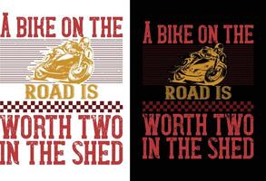 Motorrad-T-Shirt-Design vektor