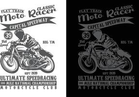 motorcykel t-shirt design vektor