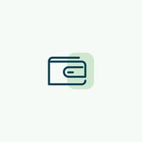 säkra digital plånbok ikon vektor