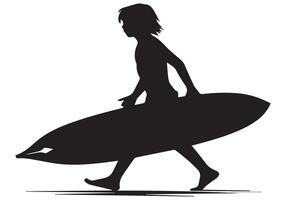 Surfen Silhouette Design Weiß Hintergrund kostenlos vektor